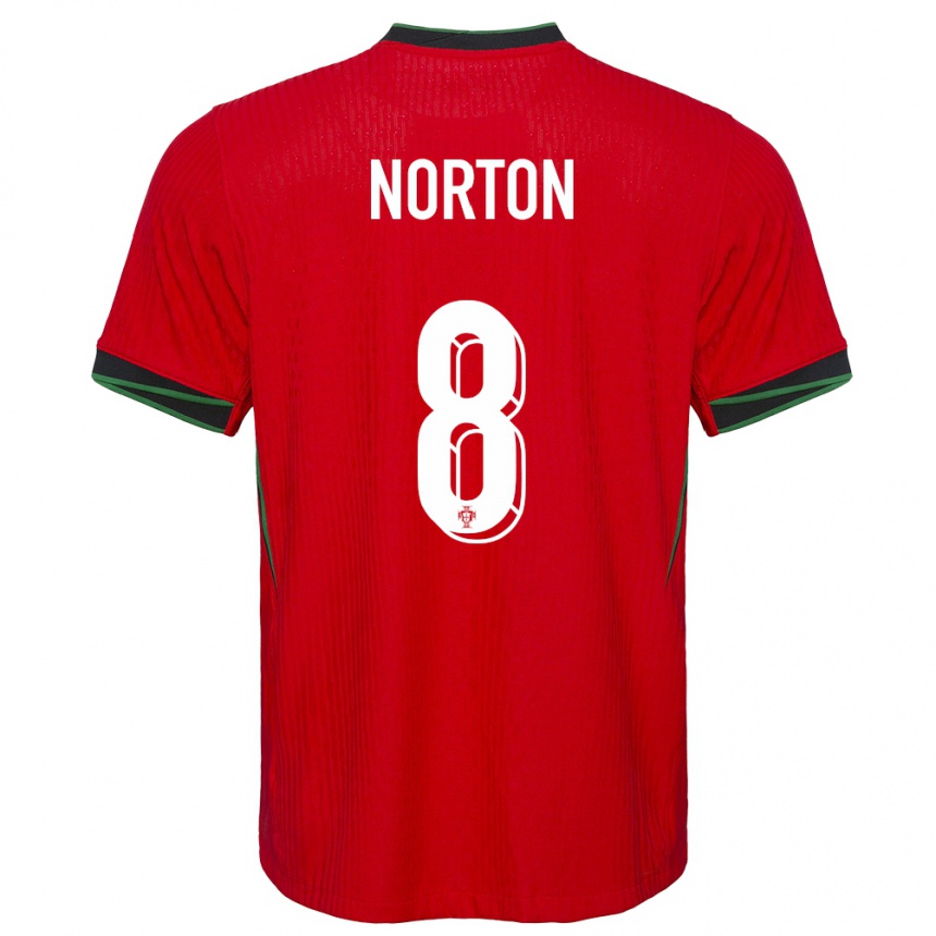 Kids Football Portugal Andreia Norton #8 Red Home Jersey 24-26 T-Shirt Australia