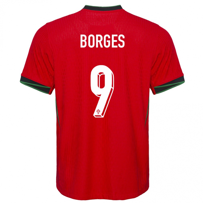 Kids Football Portugal Ana Borges #9 Red Home Jersey 24-26 T-Shirt Australia