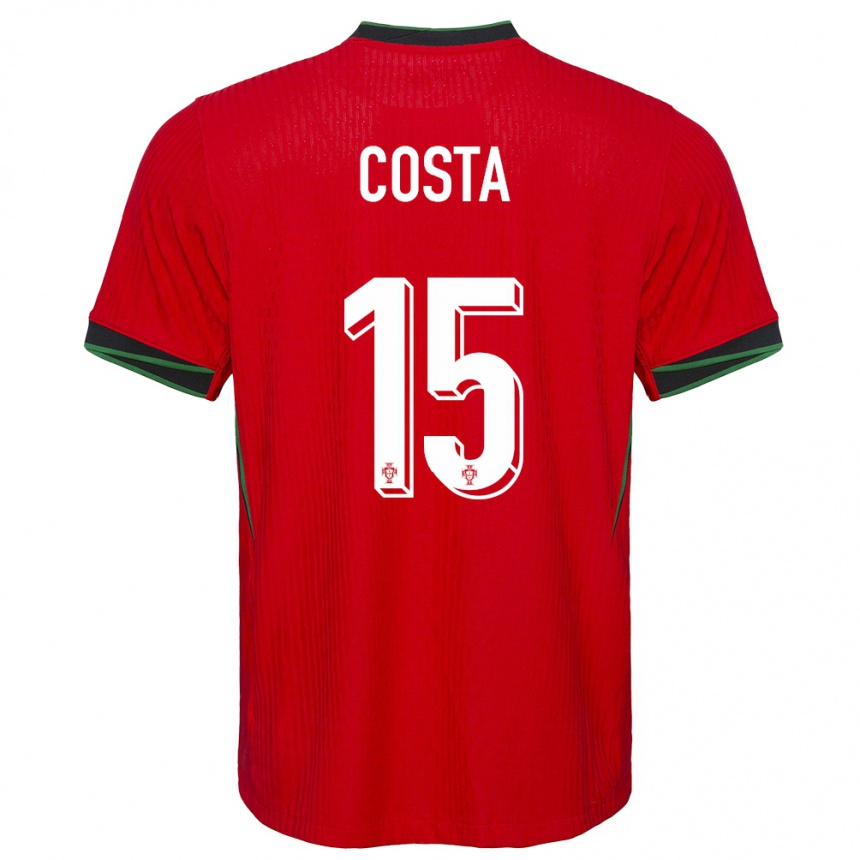 Kids Football Portugal Carole Costa #15 Red Home Jersey 24-26 T-Shirt Australia