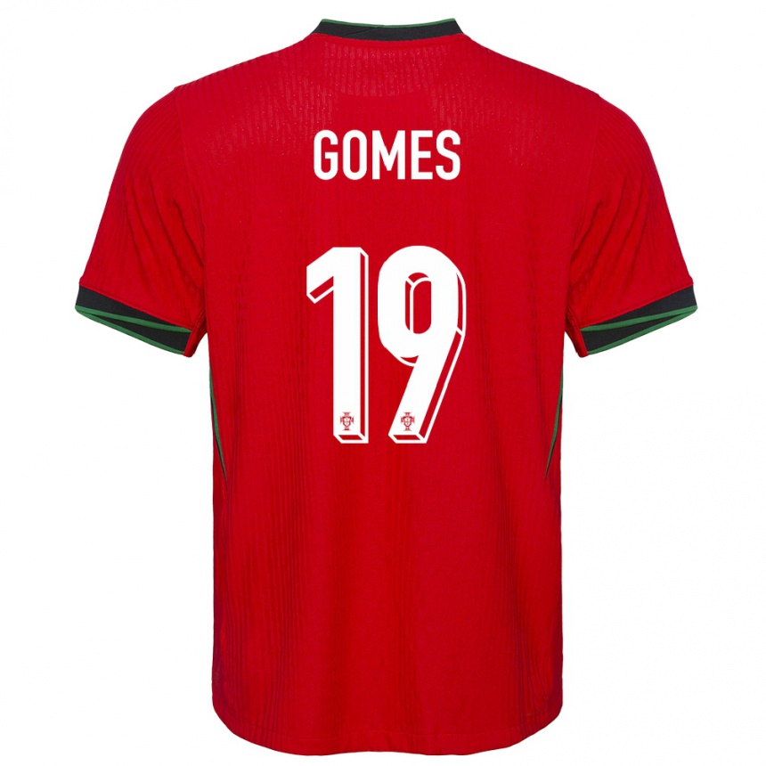 Kids Football Portugal Diana Gomes #19 Red Home Jersey 24-26 T-Shirt Australia