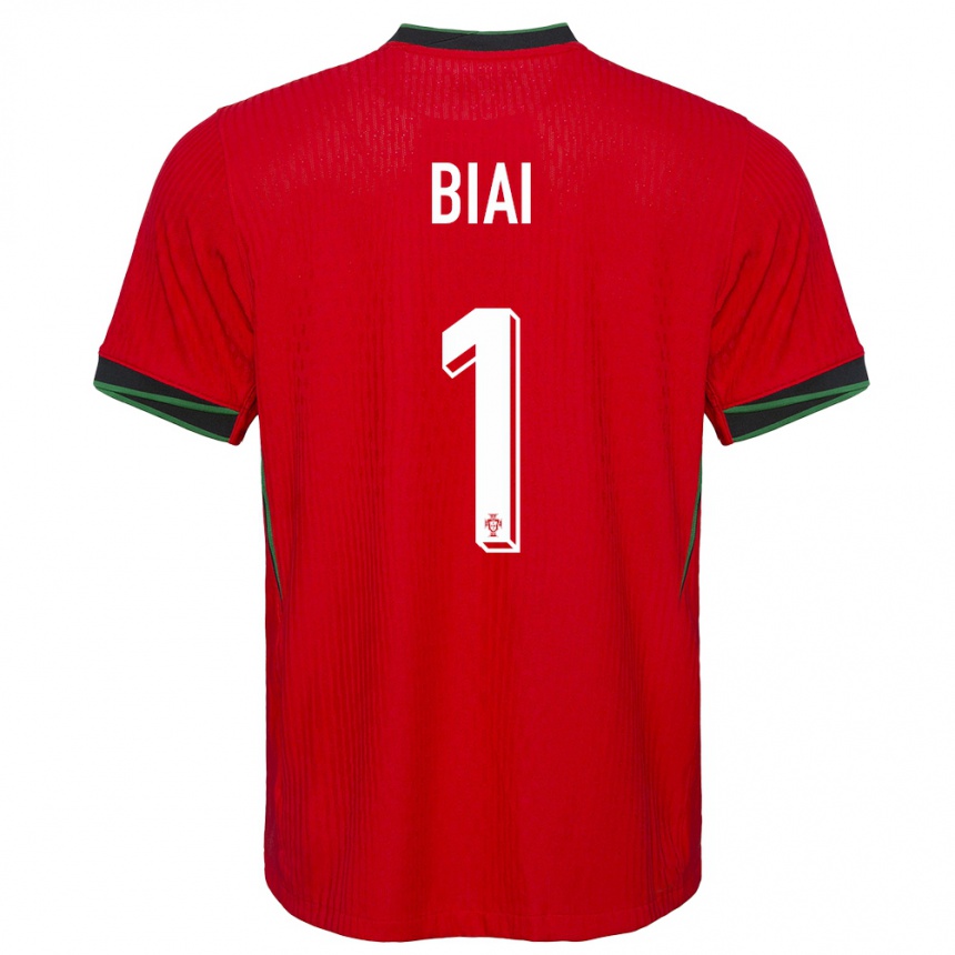 Kids Football Portugal Celton Biai #1 Red Home Jersey 24-26 T-Shirt Australia