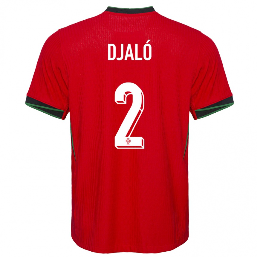 Kids Football Portugal Tiago Djalo #2 Red Home Jersey 24-26 T-Shirt Australia