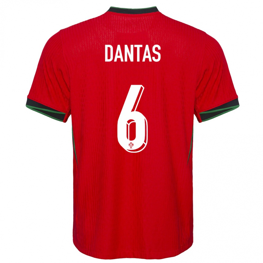 Kids Football Portugal Tiago Dantas #6 Red Home Jersey 24-26 T-Shirt Australia