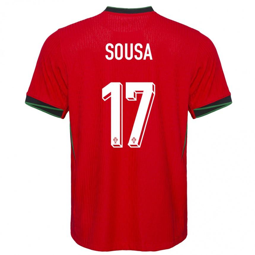 Kids Football Portugal Vasco Sousa #17 Red Home Jersey 24-26 T-Shirt Australia