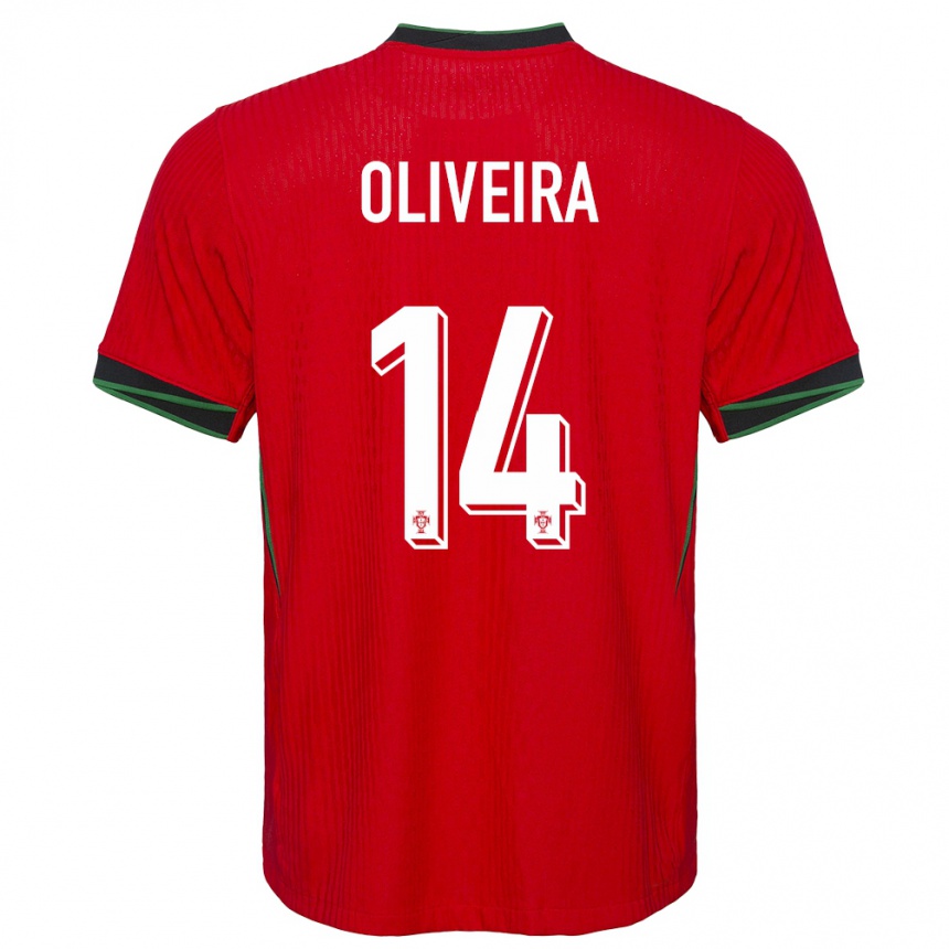 Kids Football Portugal Hugo Oliveira #14 Red Home Jersey 24-26 T-Shirt Australia