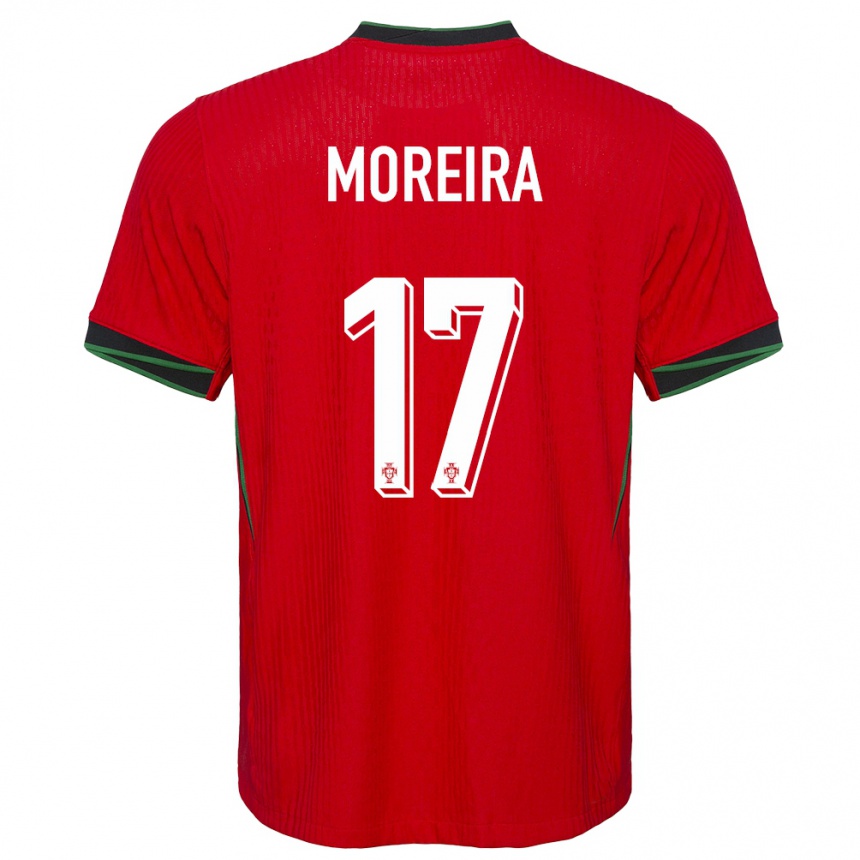 Kids Football Portugal Afonso Moreira #17 Red Home Jersey 24-26 T-Shirt Australia