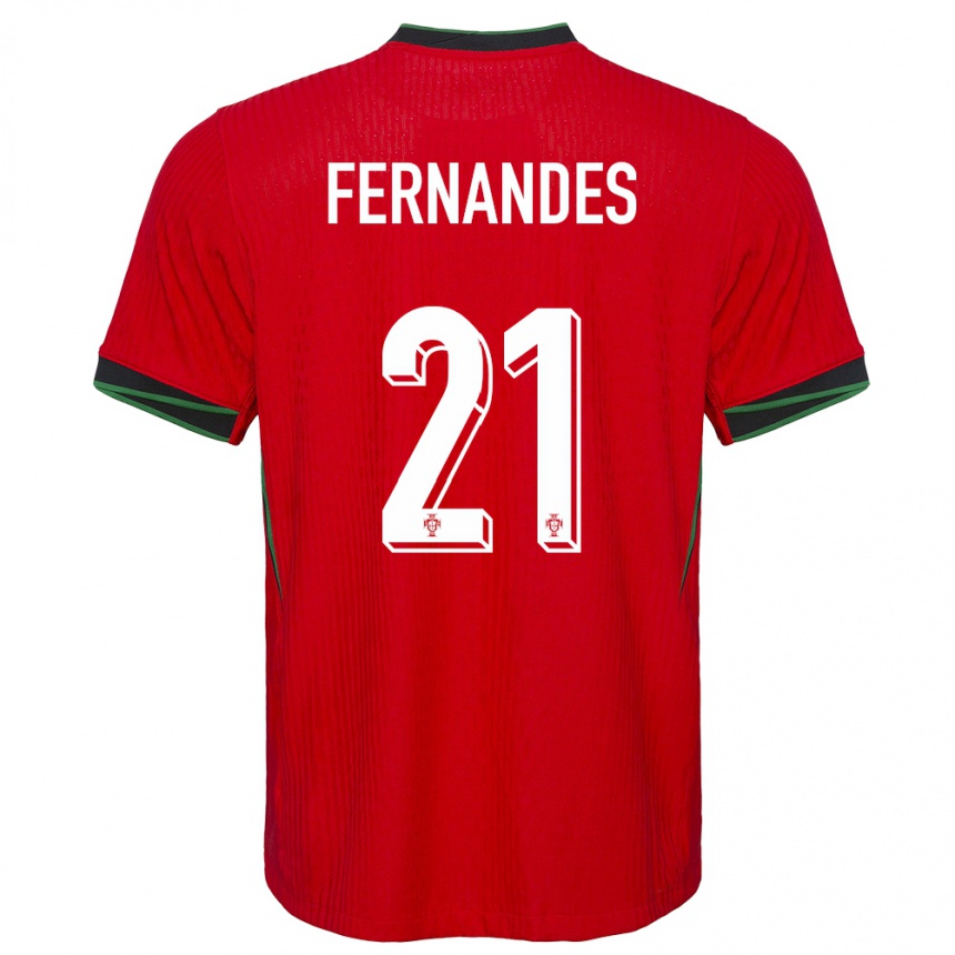 Kids Football Portugal Mateus Fernandes #21 Red Home Jersey 24-26 T-Shirt Australia