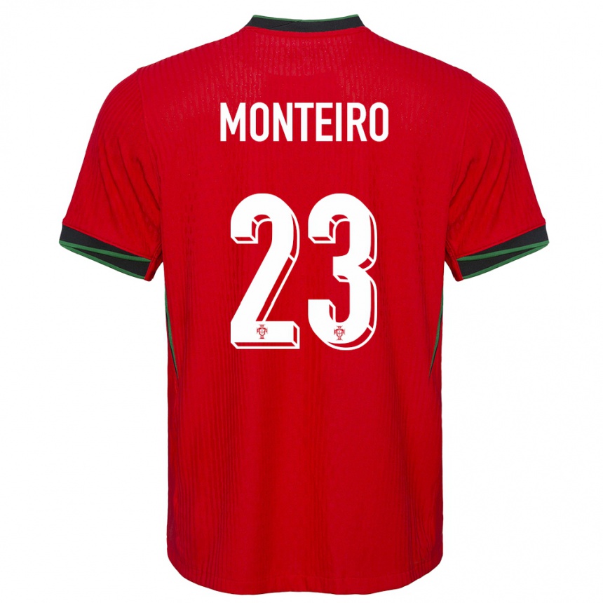 Kids Football Portugal David Monteiro #23 Red Home Jersey 24-26 T-Shirt Australia