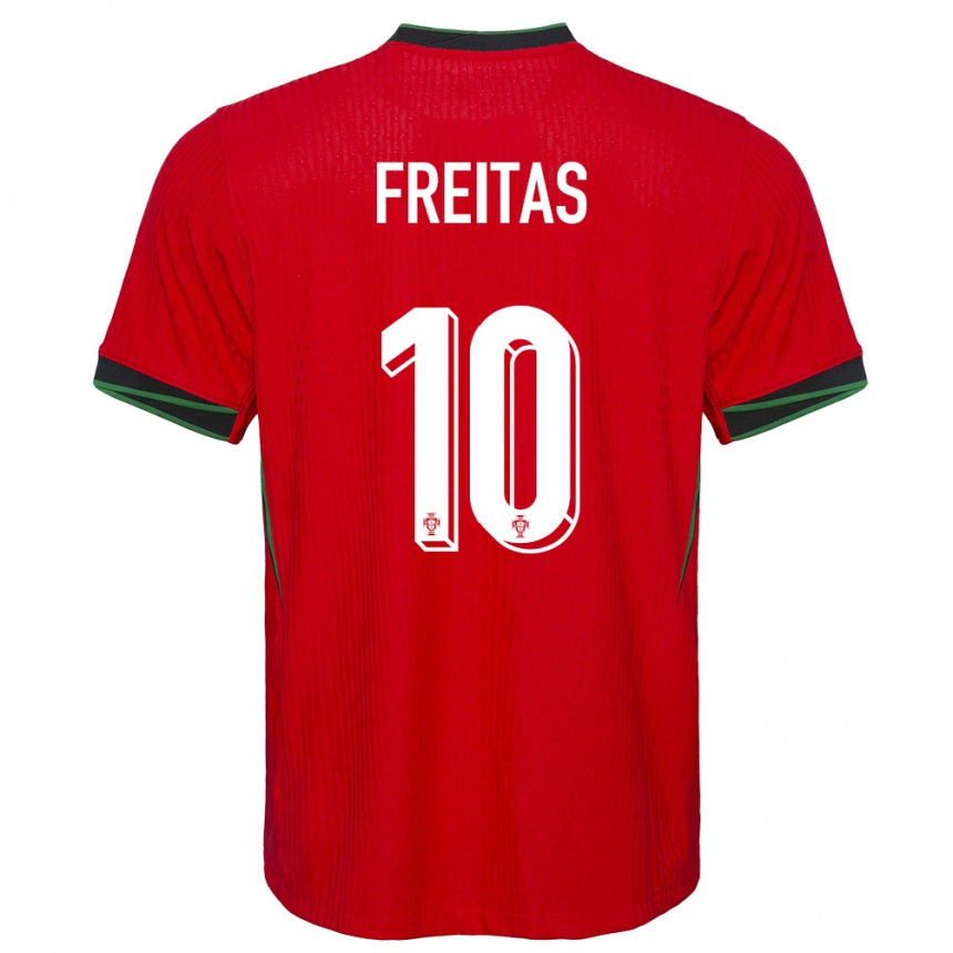 Kids Football Portugal Tiago Freitas #10 Red Home Jersey 24-26 T-Shirt Australia