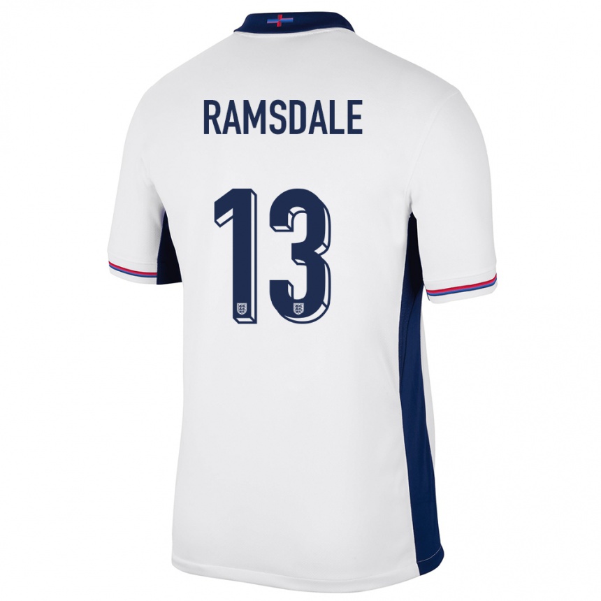 Kids Football England Aaron Ramsdale #13 White Home Jersey 24-26 T-Shirt Australia