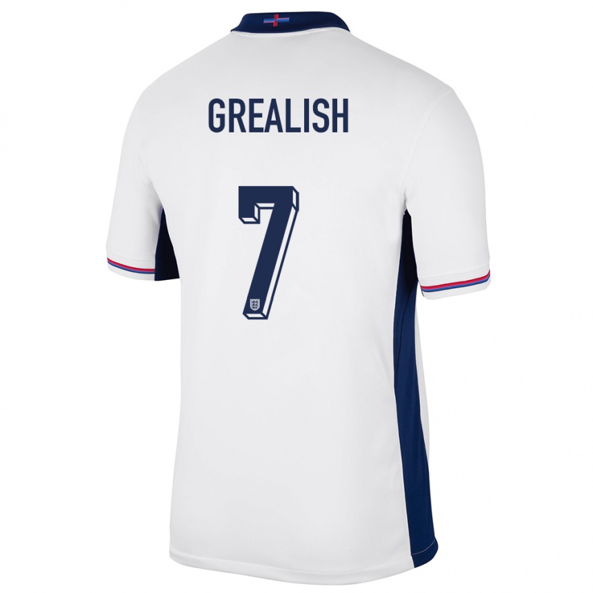 Kids Football England Jack Grealish #7 White Home Jersey 24-26 T-Shirt Australia