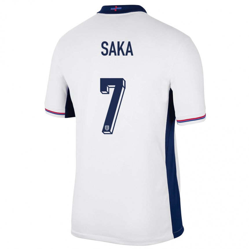 Kids Football England Bukayo Saka #7 White Home Jersey 24-26 T-Shirt Australia