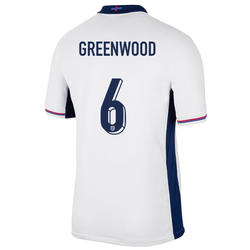 Kids Football England Alex Greenwood #6 White Home Jersey 24-26 T-Shirt Australia