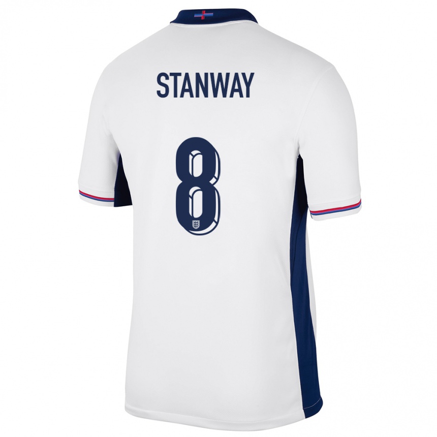 Kids Football England Georgia Stanway #8 White Home Jersey 24-26 T-Shirt Australia