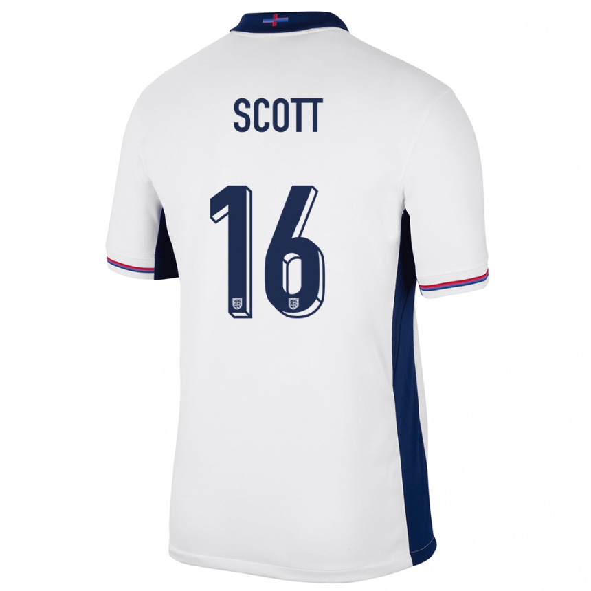 Kids Football England Jill Scott #16 White Home Jersey 24-26 T-Shirt Australia