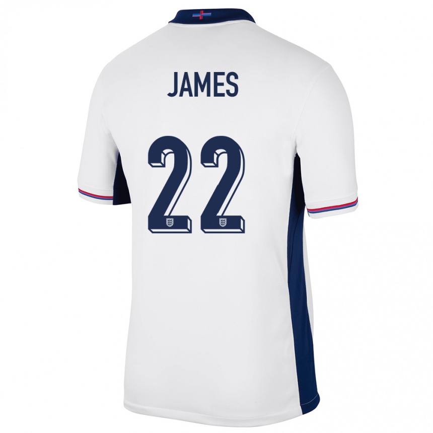 Kids Football England Lauren James #22 White Home Jersey 24-26 T-Shirt Australia