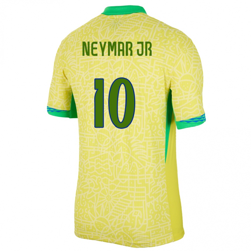 Kids Football Brazil Neymar #10 Yellow Home Jersey 24-26 T-Shirt Australia