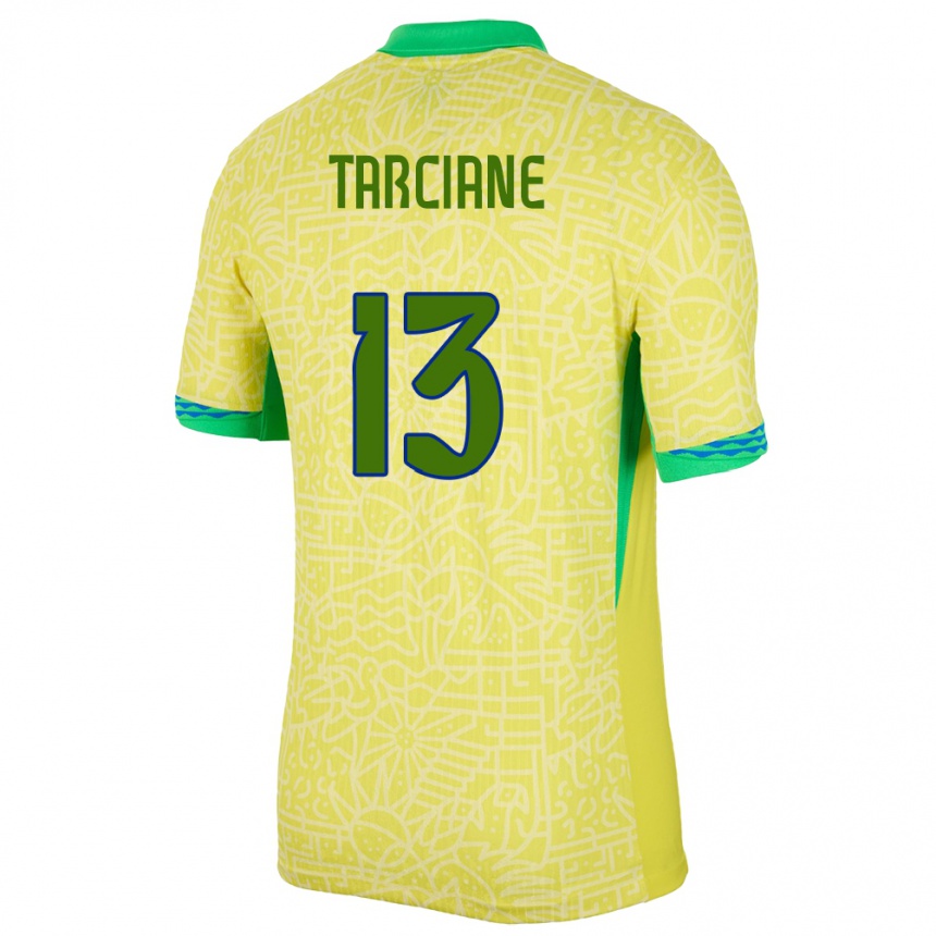 Kids Football Brazil Tarciane #13 Yellow Home Jersey 24-26 T-Shirt Australia