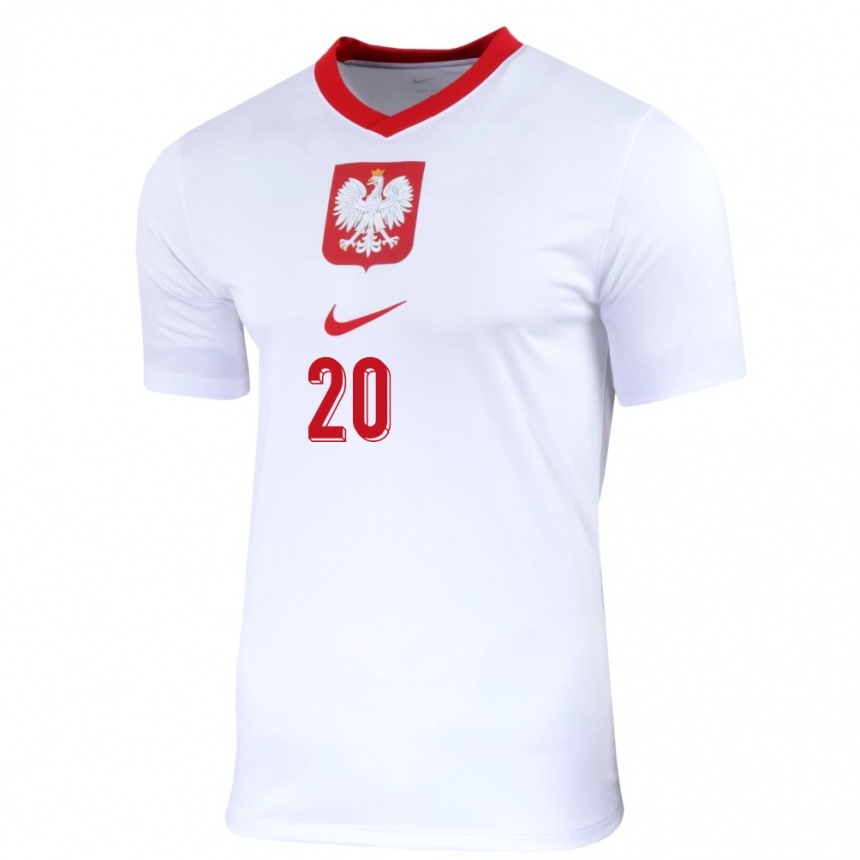 Kids Football Poland Filip Rejczyk #20 White Home Jersey 24-26 T-Shirt Australia