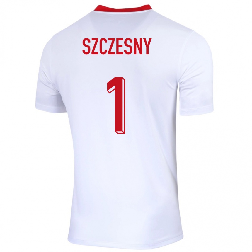 Kids Football Poland Wojciech Szczesny #1 White Home Jersey 24-26 T-Shirt Australia