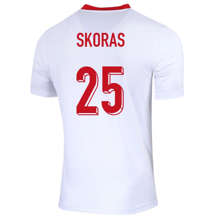 Kids Football Poland Michal Skoras #25 White Home Jersey 24-26 T-Shirt Australia