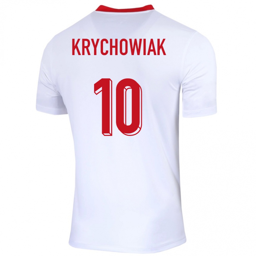 Kids Football Poland Grzegorz Krychowiak #10 White Home Jersey 24-26 T-Shirt Australia