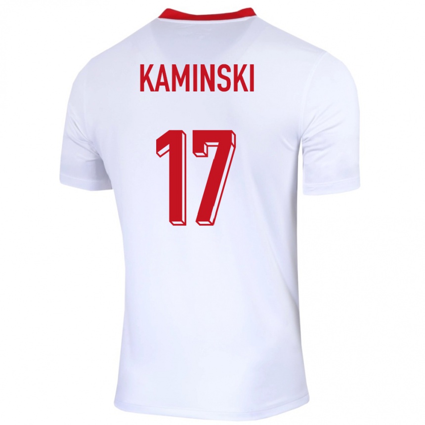 Kids Football Poland Jakub Kaminski #17 White Home Jersey 24-26 T-Shirt Australia