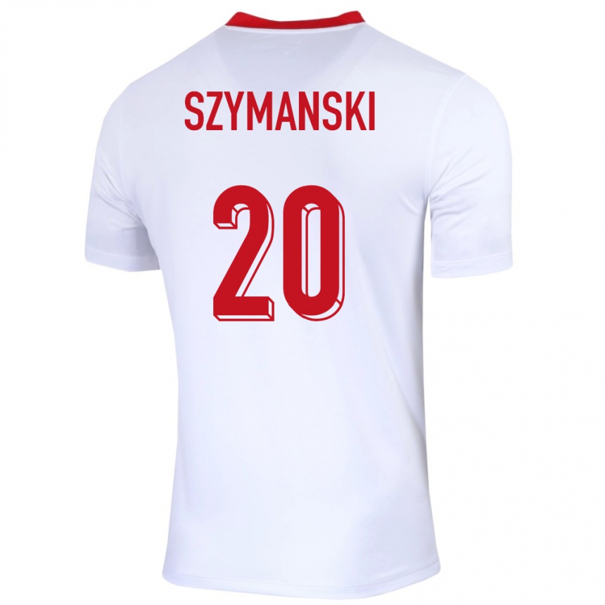 Kids Football Poland Sebastian Szymanski #20 White Home Jersey 24-26 T-Shirt Australia