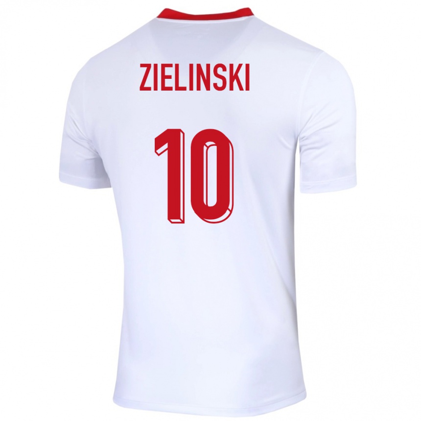 Kids Football Poland Piotr Zielinski #10 White Home Jersey 24-26 T-Shirt Australia