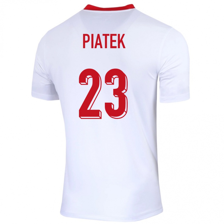 Kids Football Poland Krzysztof Piatek #23 White Home Jersey 24-26 T-Shirt Australia