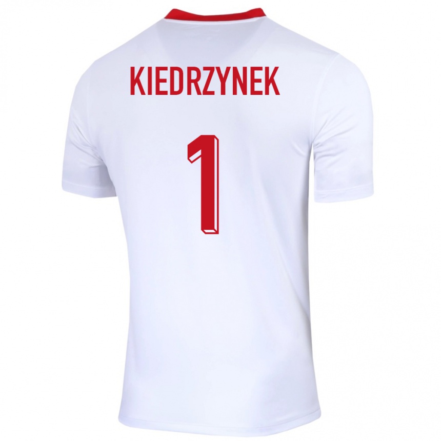 Kids Football Poland Katarzyna Kiedrzynek #1 White Home Jersey 24-26 T-Shirt Australia