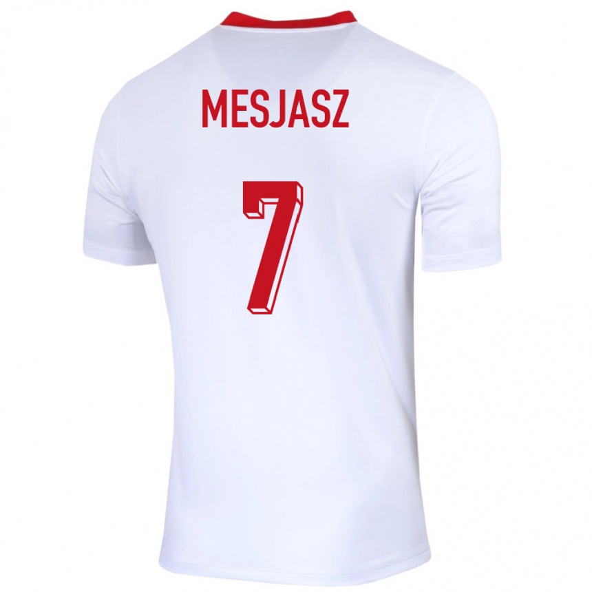 Kids Football Poland Malgorzata Mesjasz #7 White Home Jersey 24-26 T-Shirt Australia