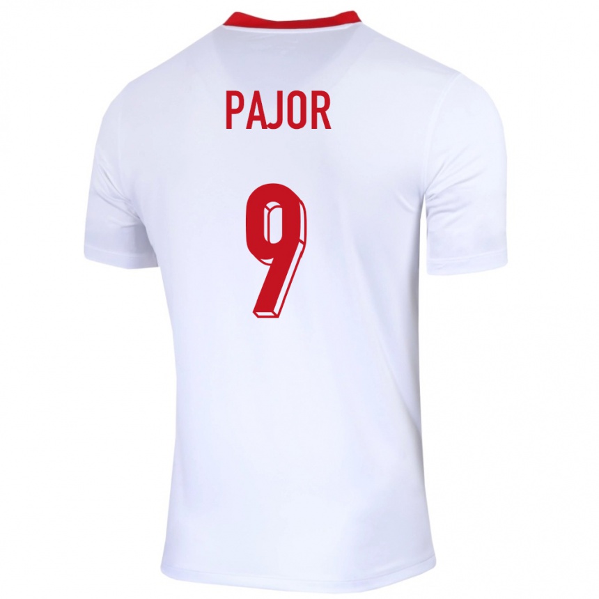 Kids Football Poland Ewa Pajor #9 White Home Jersey 24-26 T-Shirt Australia