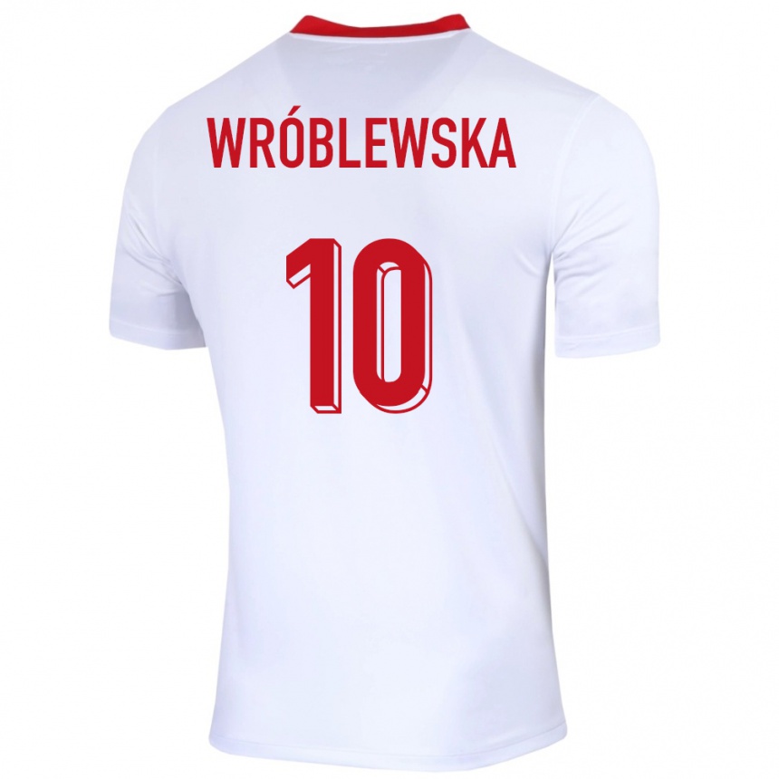 Kids Football Poland Joanna Wroblewska #10 White Home Jersey 24-26 T-Shirt Australia