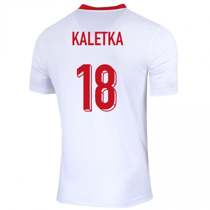 Kids Football Poland Nikol Kaletka #18 White Home Jersey 24-26 T-Shirt Australia