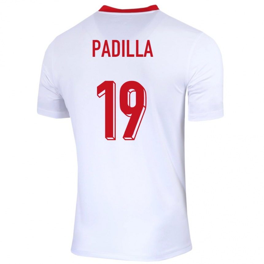 Kids Football Poland Natalia Padilla #19 White Home Jersey 24-26 T-Shirt Australia