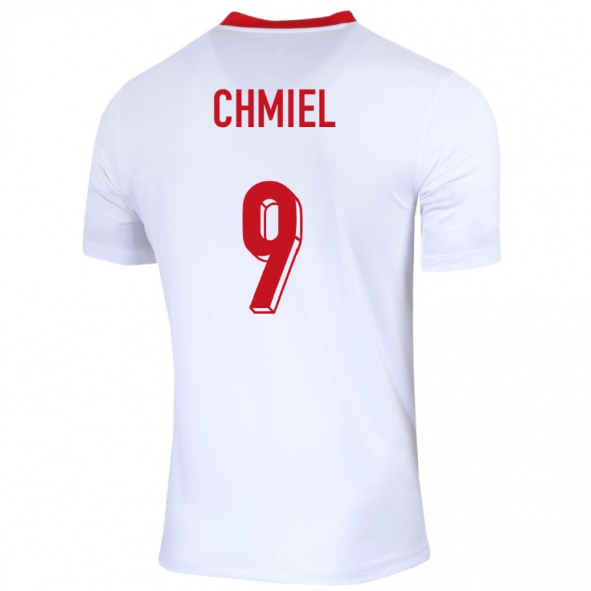 Kids Football Poland George Chmiel #9 White Home Jersey 24-26 T-Shirt Australia