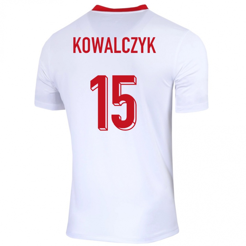 Kids Football Poland Mateusz Kowalczyk #15 White Home Jersey 24-26 T-Shirt Australia