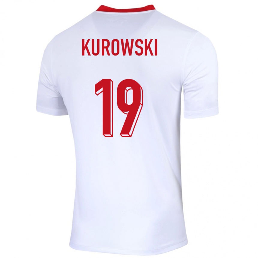 Kids Football Poland Milosz Kurowski #19 White Home Jersey 24-26 T-Shirt Australia