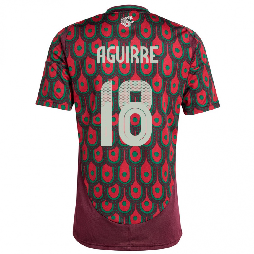 Kids Football Mexico Eduardo Aguirre #18 Maroon Home Jersey 24-26 T-Shirt Australia