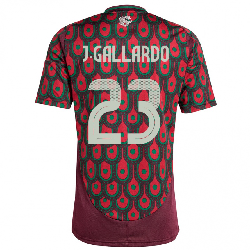 Kids Football Mexico Jesus Gallardo #23 Maroon Home Jersey 24-26 T-Shirt Australia