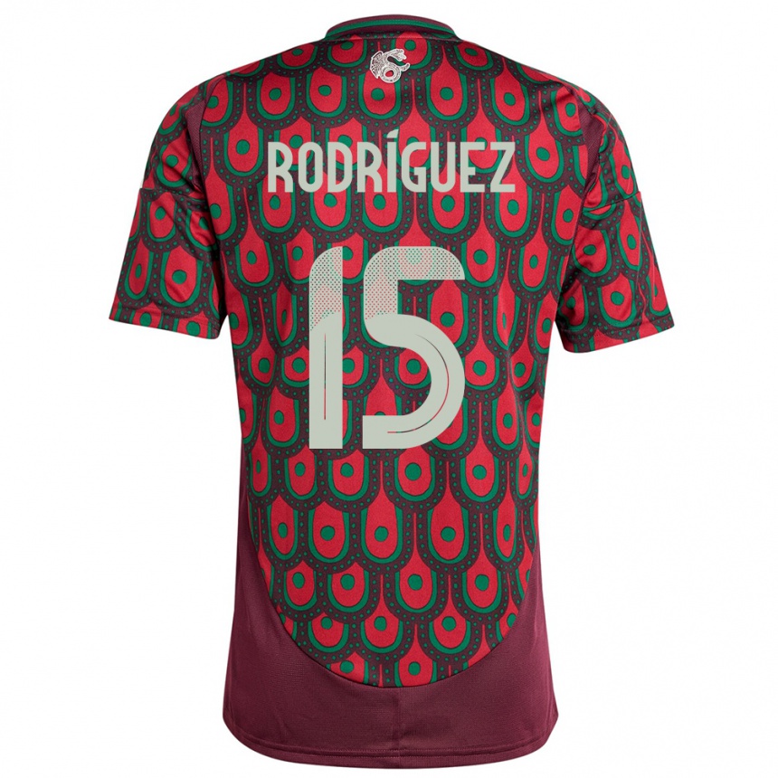 Kids Football Mexico Jorge Rodriguez #15 Maroon Home Jersey 24-26 T-Shirt Australia