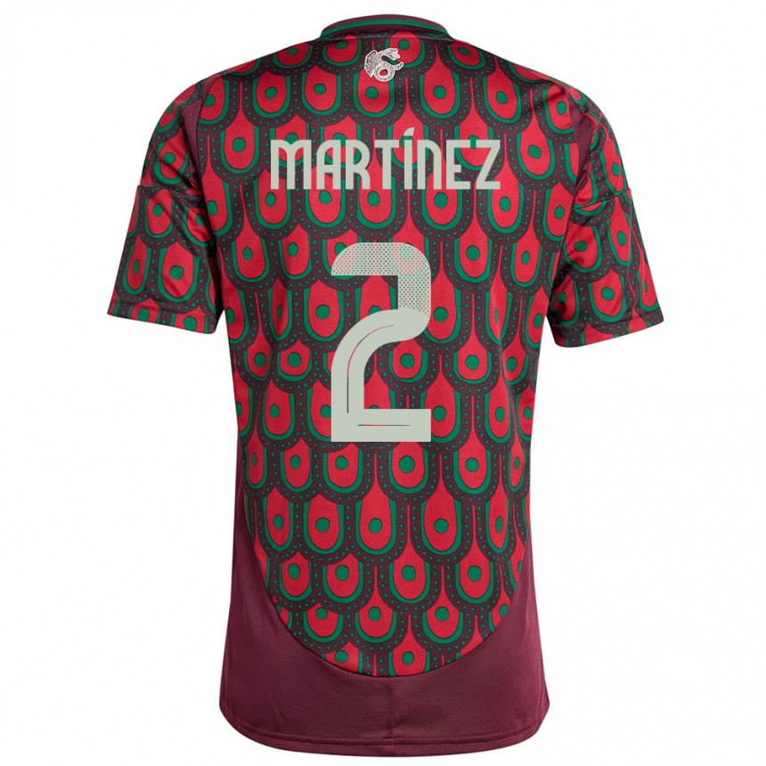 Kids Football Mexico Emilio Martinez #2 Maroon Home Jersey 24-26 T-Shirt Australia