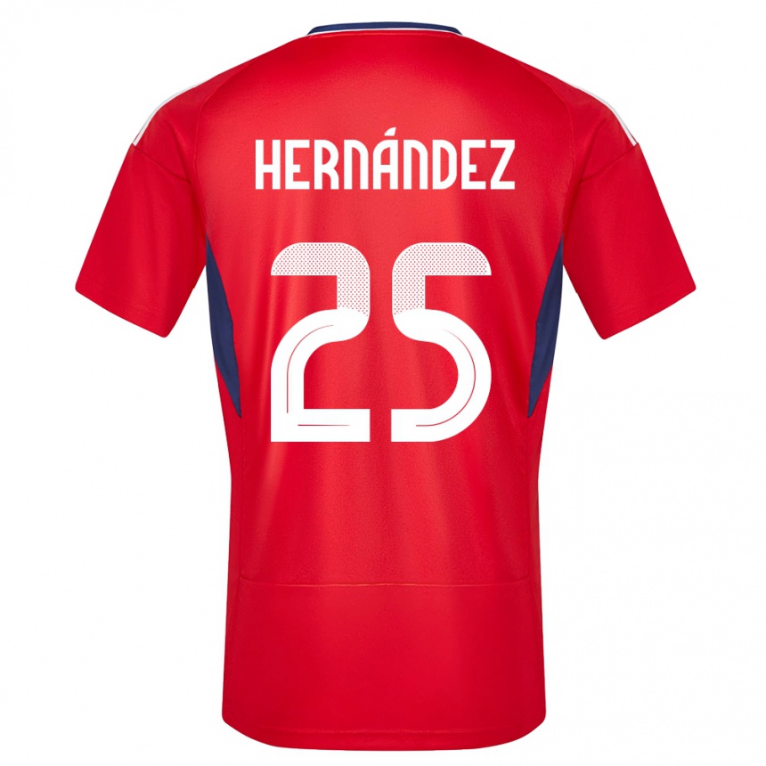 Kids Football Costa Rica Anthony Hernandez #25 Red Home Jersey 24-26 T-Shirt Australia