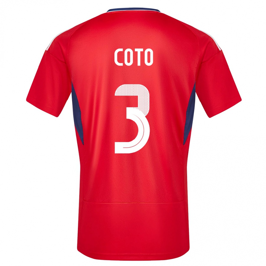 Kids Football Costa Rica Maria Coto #3 Red Home Jersey 24-26 T-Shirt Australia