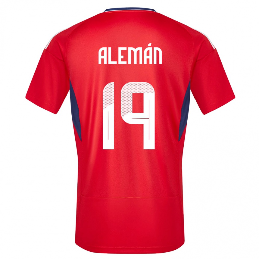 Kids Football Costa Rica Fabricio Aleman #19 Red Home Jersey 24-26 T-Shirt Australia