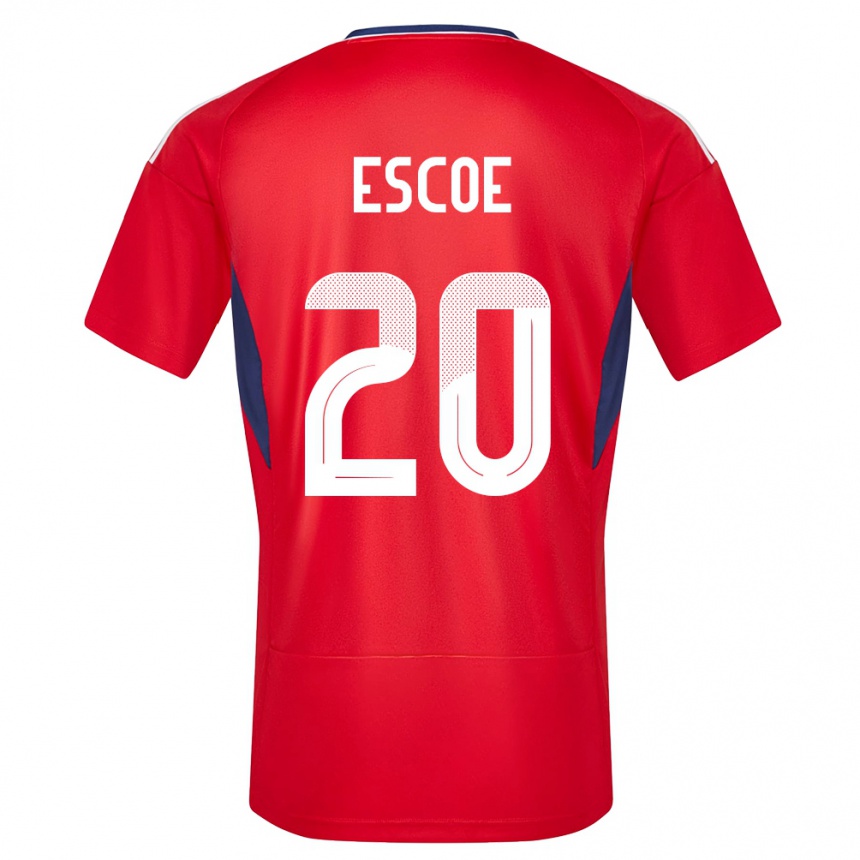 Kids Football Costa Rica Enyel Escoe #20 Red Home Jersey 24-26 T-Shirt Australia