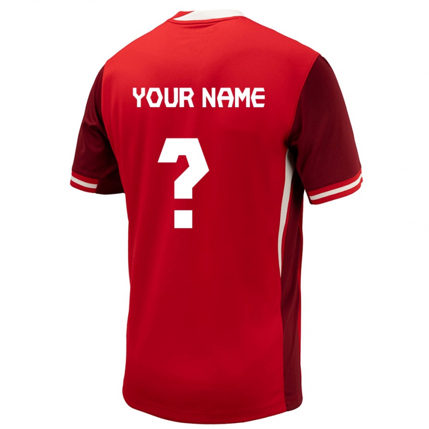 Kids Football Canada Your Name #0 Red Home Jersey 24-26 T-Shirt Australia