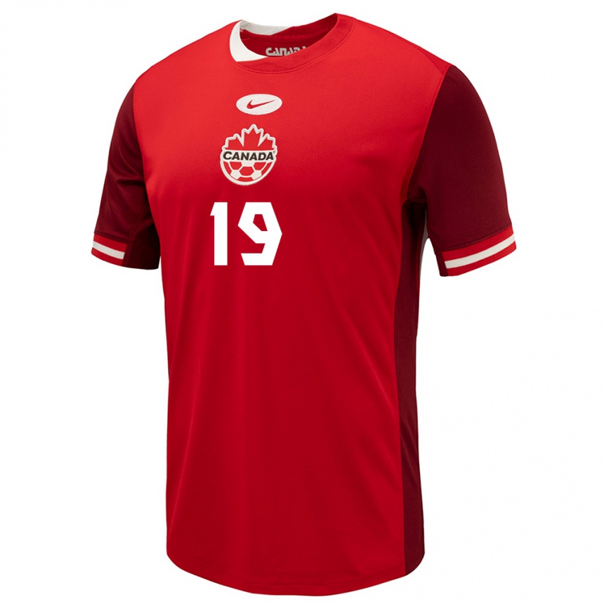 Kids Football Canada Alphonso Davies #19 Red Home Jersey 24-26 T-Shirt Australia