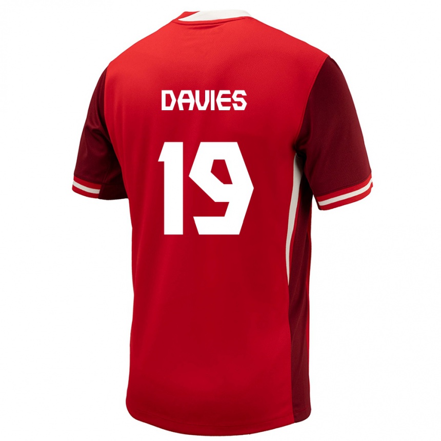 Kids Football Canada Alphonso Davies #19 Red Home Jersey 24-26 T-Shirt Australia